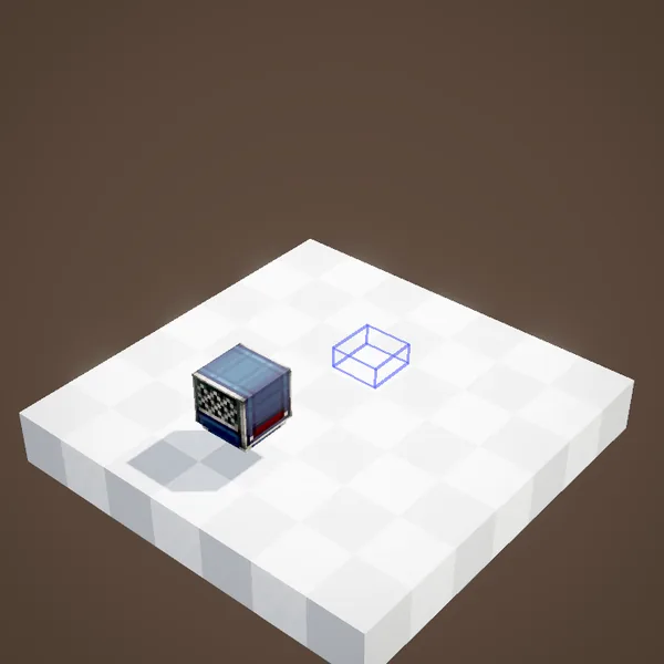 Commandeur à redstone posé sur la plaque, son emplacement encadré