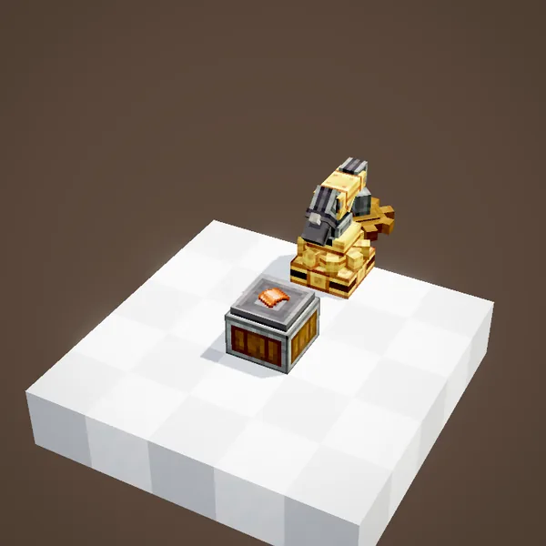 A Mechanical Arm picks up the item lying on the Depot