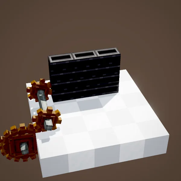 Display Board connected to cogwheels