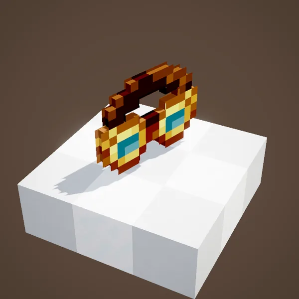 Les lunettes vues de face