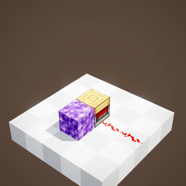 Smart Observer facing a block of amethyst