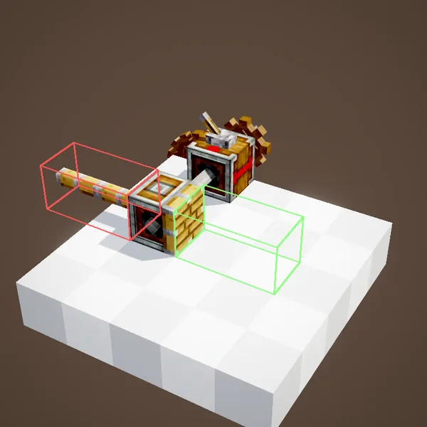 Two poles behind the piston: two blocks of stroke