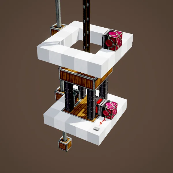 La cabine monte de plusieurs étages