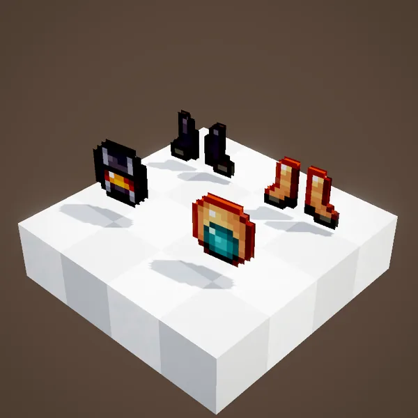 Casques et bottes de plongée en cuivre et en Netherite