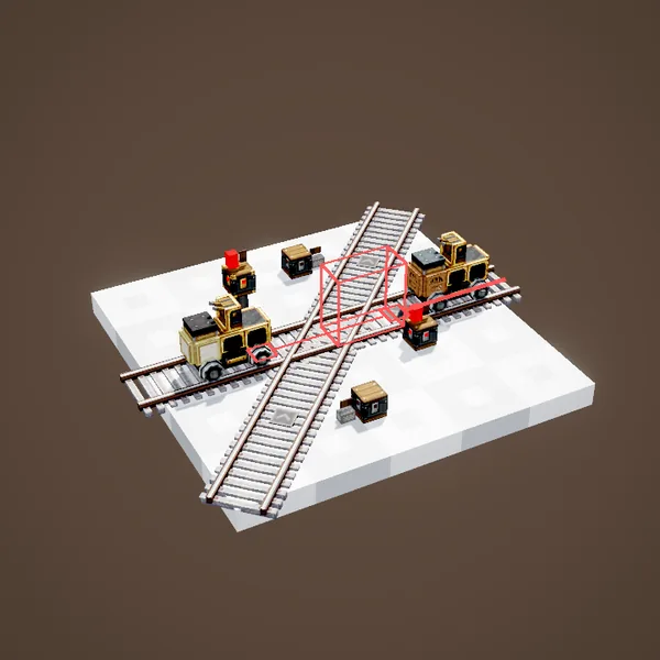 Un train traverse sur l’autre voie