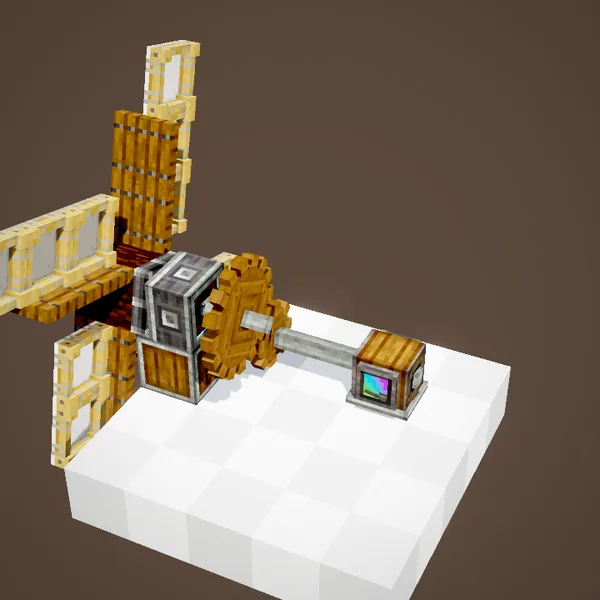 Le moulin à vent en rotation, entraînant le rotor et le compteur de vitesse